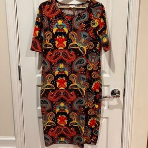 Lularoe Julia dress in paisley print